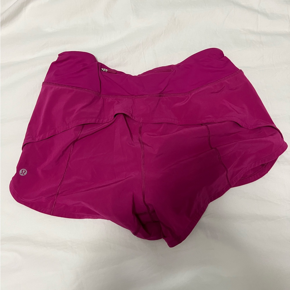 High rise lululemon pink shorts
